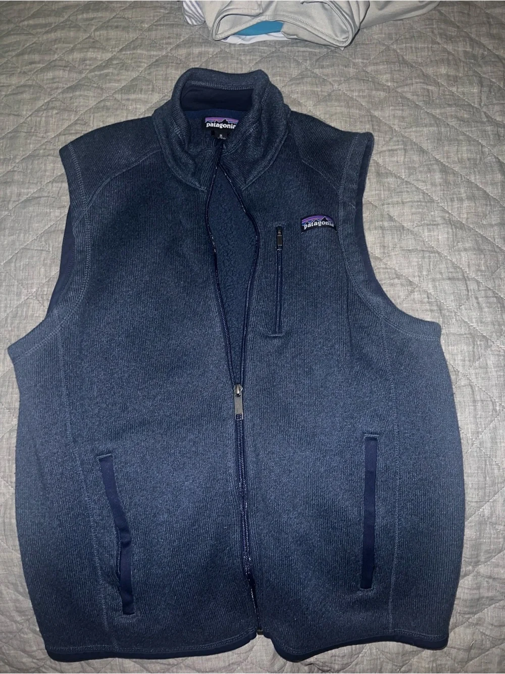 Patagonia Navy Blue Quarter-Zip Fleece Pullover